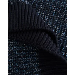 Pull en maille de coton bio | mélange de bleu 