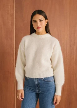 Pull en mohair certifié | écru "séréna"