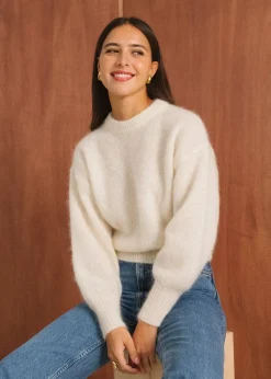 Pull en mohair certifié | écru 