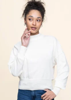 Pull oversize en coton bio | écru "yin offwhite"