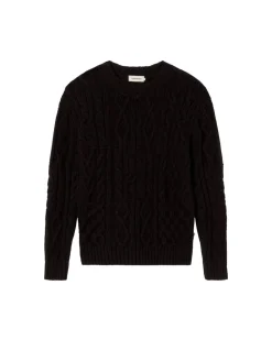 Pull uni texturé en laine mérinos certifiée | bleu gris "blue grey rasta knitted sweater - blue"