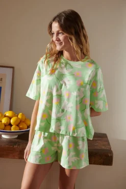 Pyjama en coton bio | bird vert