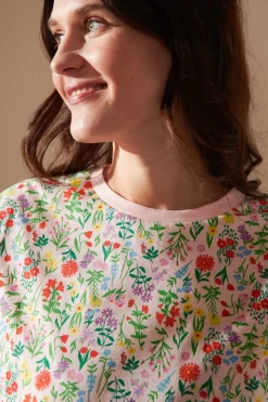 Pyjama long coton bio | pampa rose