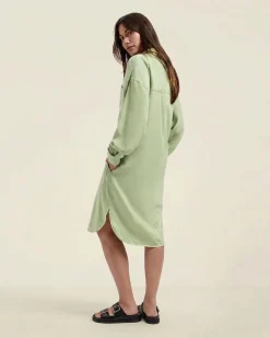 Robe chemise en tencel | vert 