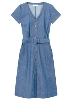 Robe denim en coton bio | bleu "summer bliss dress - blue"