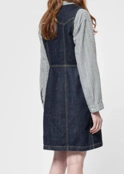 Robe denim en coton bio | brut "ina denim dress one wash dark blue"