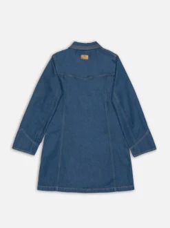 Robe denim en coton biologique | bleu "maj western denim dress - blue"