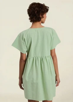 Robe en coton bio et matières recyclées | vert 