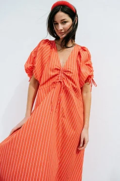 Robe en coton biologique | rouge 