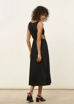 Robe en coton bio | noir "black kin dress"