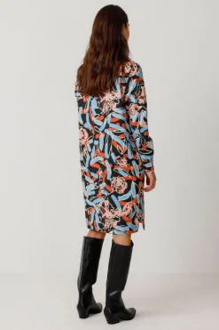 Robe en coton et lenzing | multicolore 