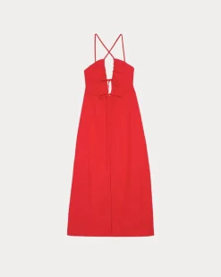 Robe en ecovero | rouge 