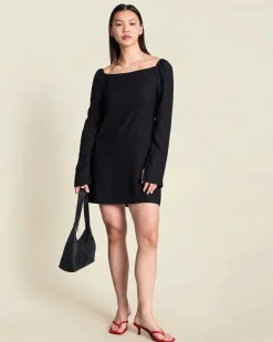 Robe en tencel® (procédé lyocell) | noir "glad - black"