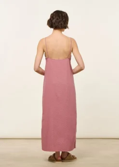 Robe longue en coton bio | rose "easy dress organic cotton - pink stone"