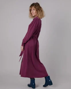 Robe longue en ecovero | prune 