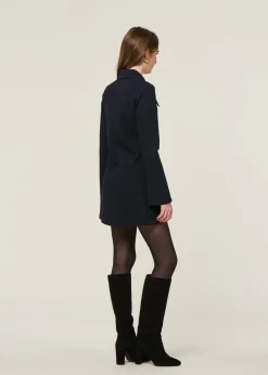 Robe made in france en matière upcyclée | bleu "sixtine"
