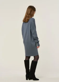 Robe pull en coton bio | gris "nuna - turbulence"