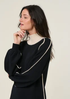 Robe pull en coton bio| noir 