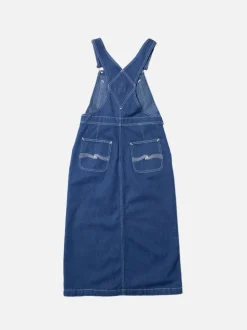 Robe salopette en jean en coton bio et recyclé | bleu "inger ud dungarees dress blue"