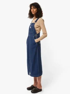 Robe salopette en jean en coton bio et recyclé | bleu 