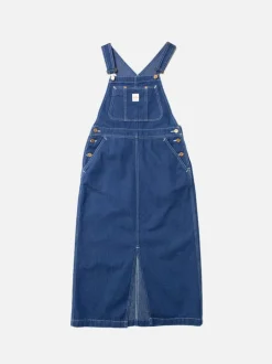 Robe salopette en jean en coton bio et recyclé | bleu 