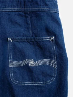 Robe salopette en jean en coton bio et recyclé | bleu 