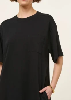 Robe t-shirt en coton bio | noir 