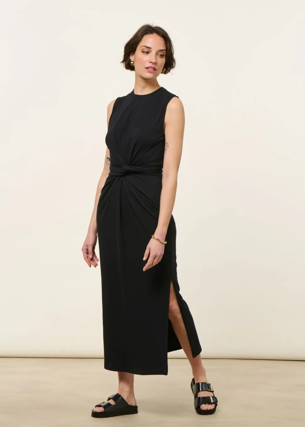 Robe valentina en coton bio | noir