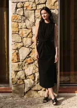 Robe valentina en coton bio | noir