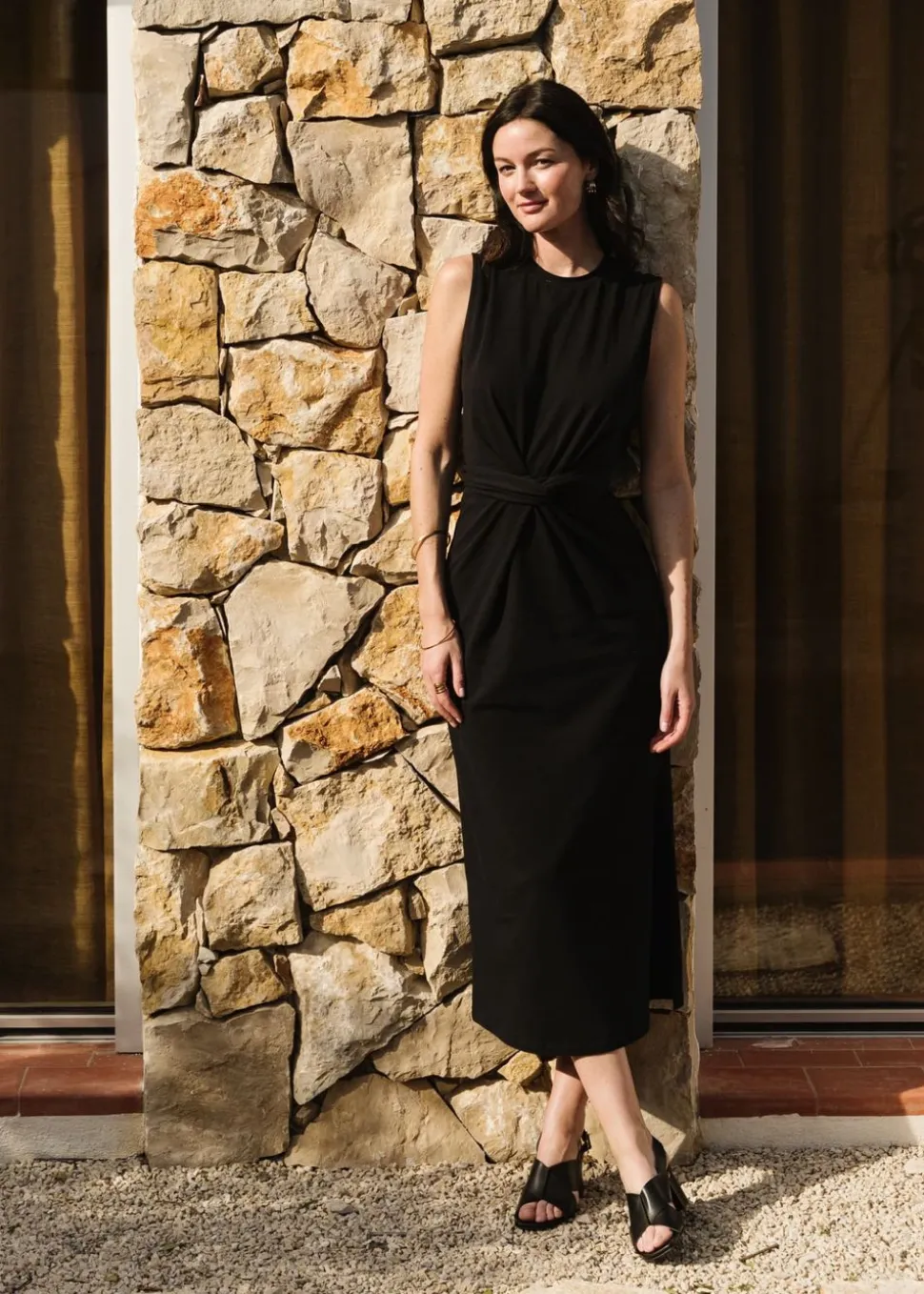 Robe valentina en coton bio | noir