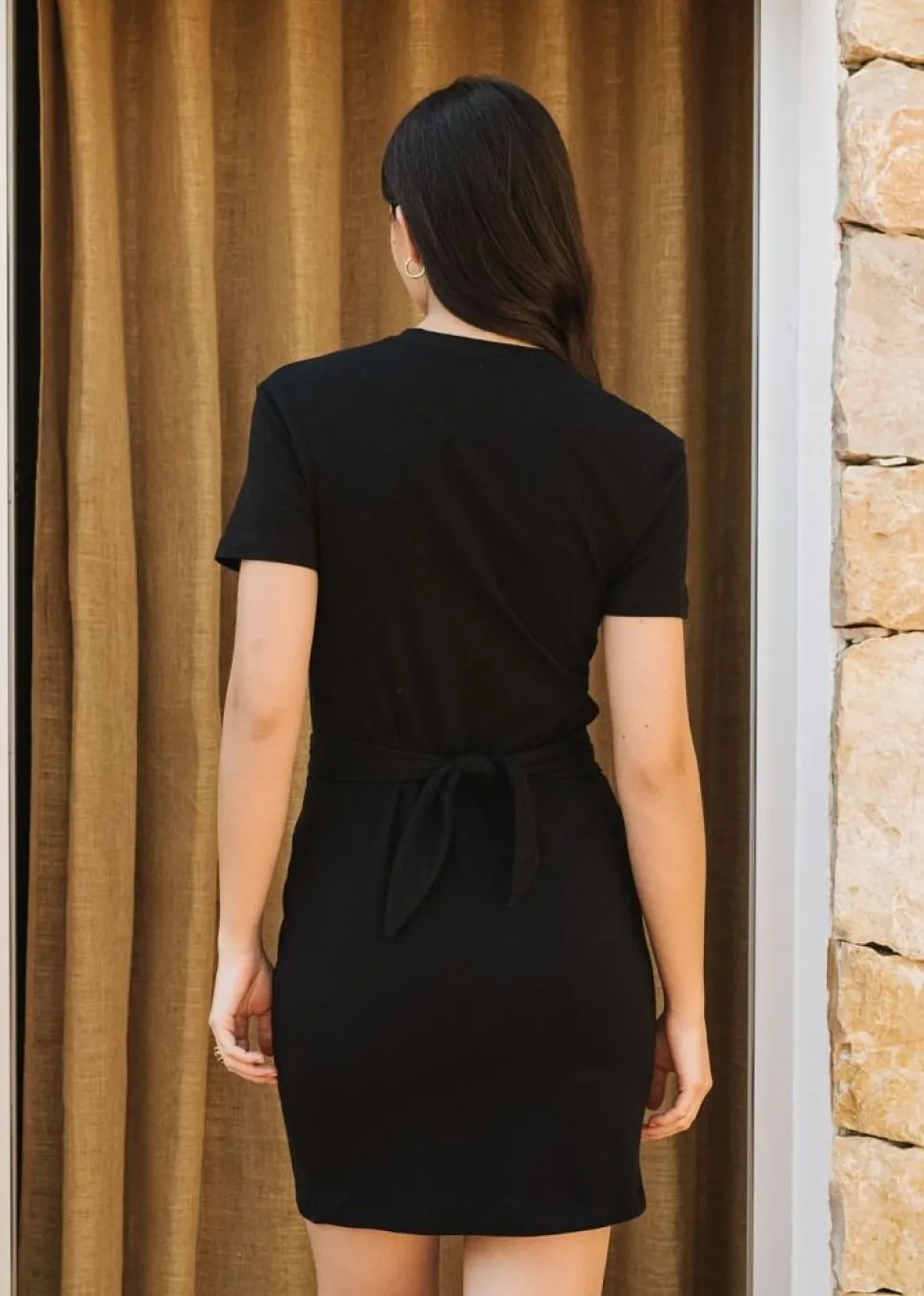 Robe valentine en coton bio | noir