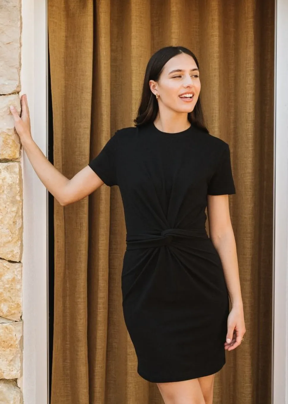 Robe valentine en coton bio | noir