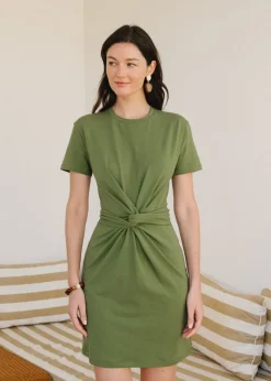 Robe valentine en coton bio | vert