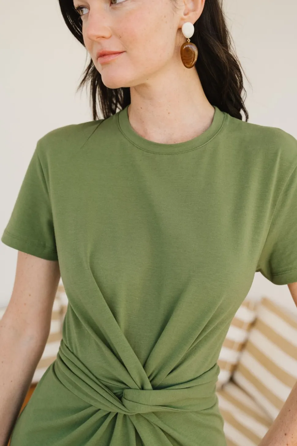 Robe valentine en coton bio | vert