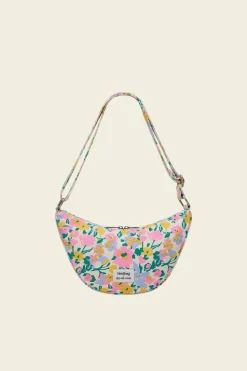 Sac bandoulière en coton bio | multicolore "andrea pastel bloom - liberty"