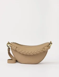 Sac à bandoulière en cuir certifié | dark-sand