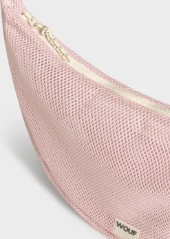 Sac bandoulière en matière recyclée | rose 