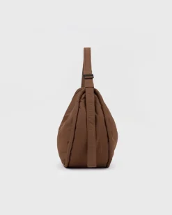 Sac bandoulière en matière recyclé | marron