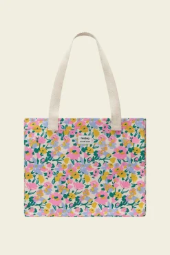 Sac cabas en coton bio | multicolor "claude pastel bloom - liberty"