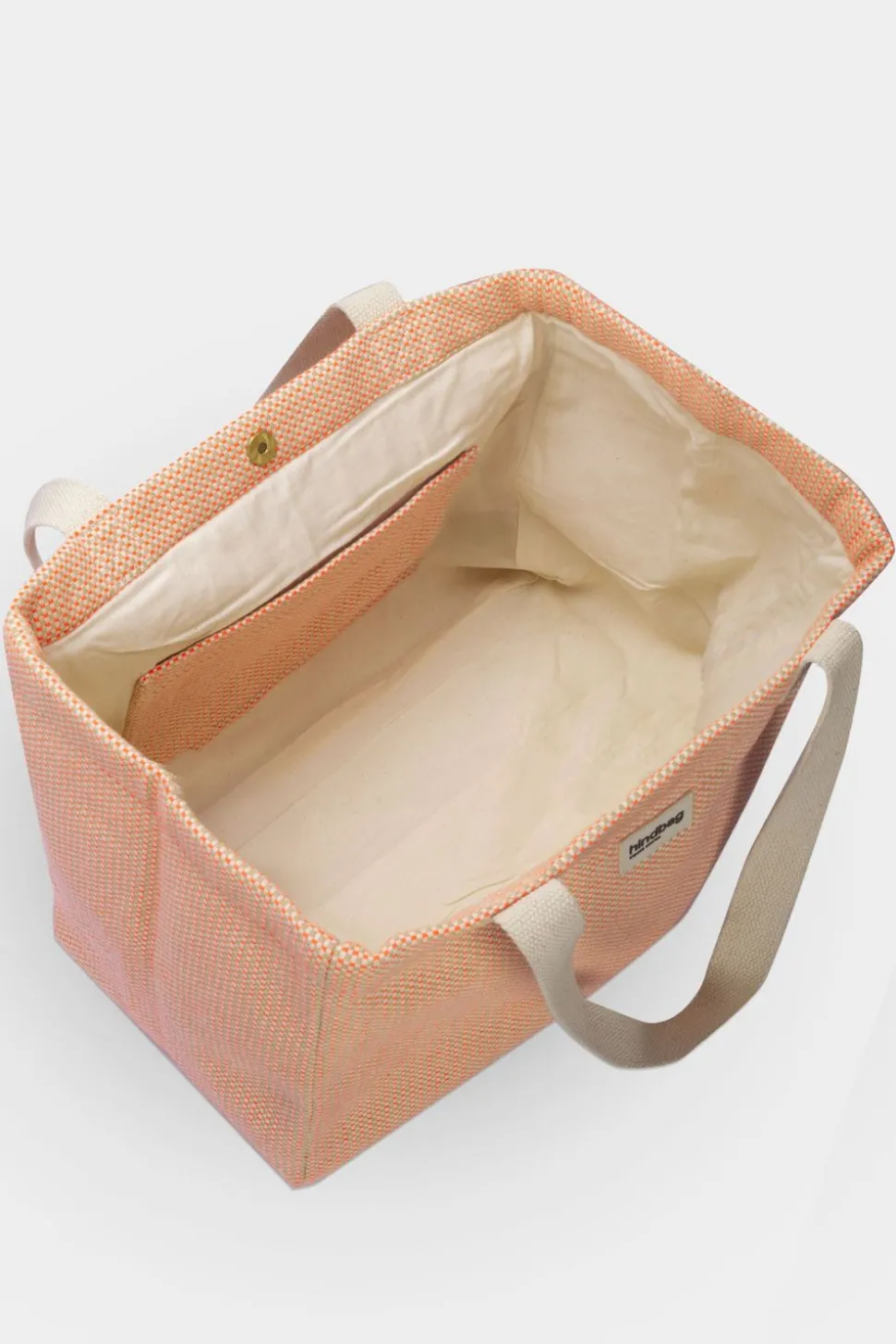 Sac cabas en coton bio | tressage corail "claude - tressage corail"