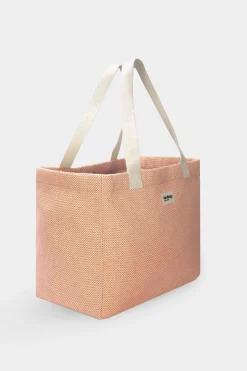 Sac cabas en coton bio | tressage corail