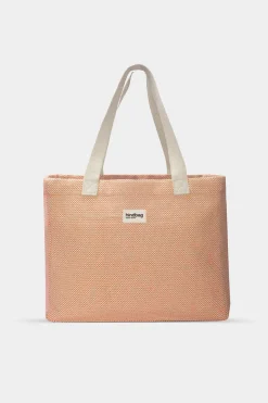 Sac cabas en coton bio | tressage corail