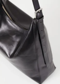 Sac cabas en cuir certifié | noir "hilo"