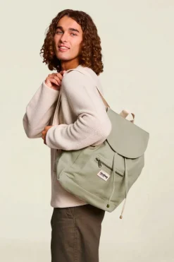 Sac à dos en coton biologique | vert "eliot - argile"