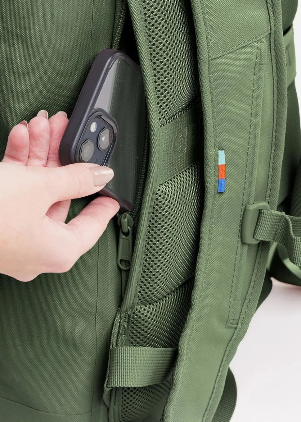 Sac à dos imperméable 26l en matière recyclée | vert "rolltop lite 2.0 algae"