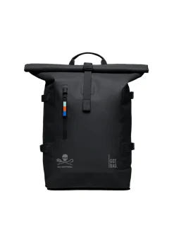 Sac à dos 31l en matière recyclée | black "rolltop 2.0 sea shepherd"