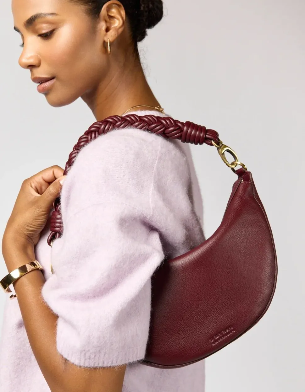 Sac en cuir certifié | bordeaux "leo - dark cherry soft grain"