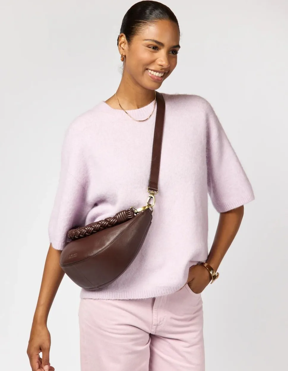 Sac en cuir certifié | marron grainé "leo - chocolate soft grain"