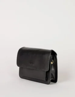 Sac à main bandoulière en cuir certifié | noir