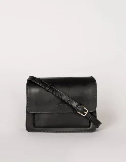 Sac à main bandoulière en cuir certifié | noir
